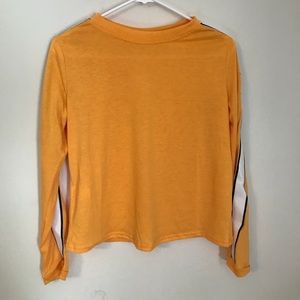 Yellow shirt with racing stripe